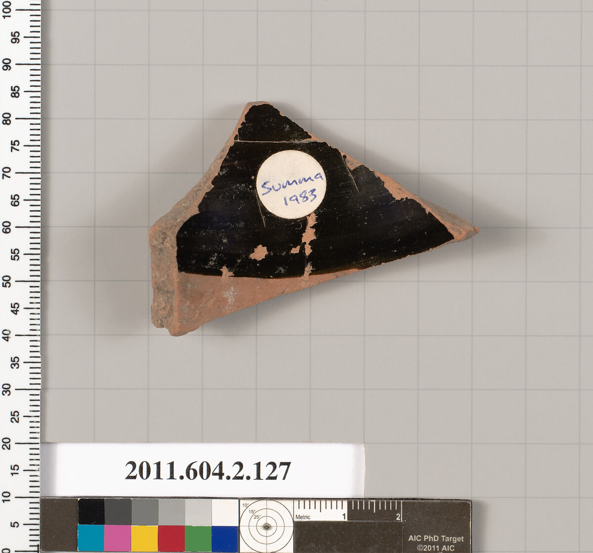 Terracotta fragment of a pelike (jar), Terracotta, Greek, Attic