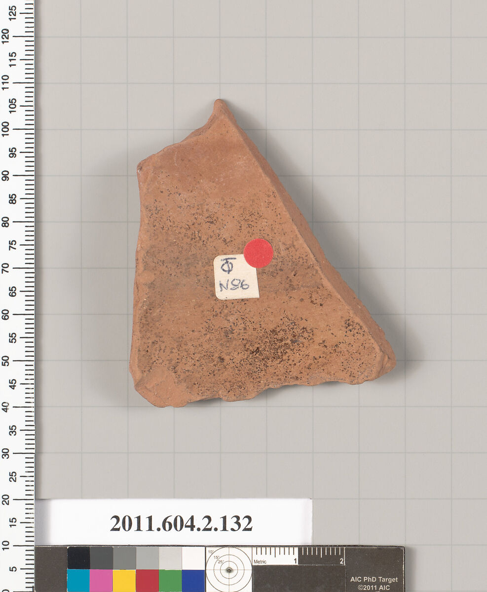 Terracotta fragment of a pelike (jar), Terracotta, Greek, Attic