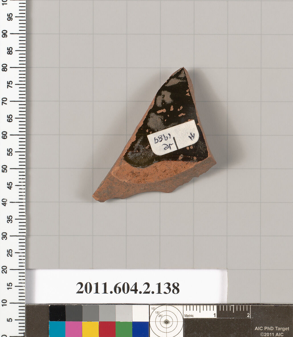 Terracotta fragment of a pelike (jar), Terracotta, Greek, Attic