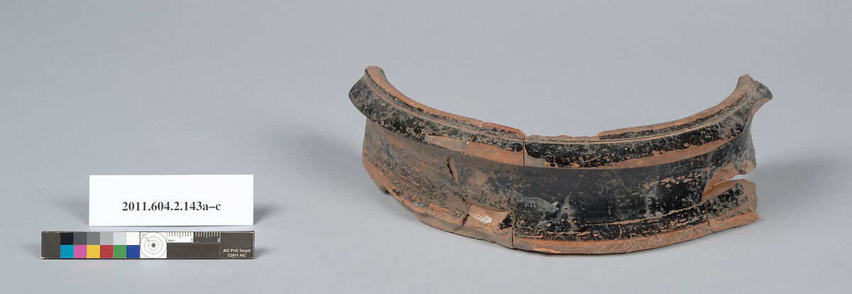 Terracotta fragments of a stamnos (jar), Terracotta, Greek, Attic