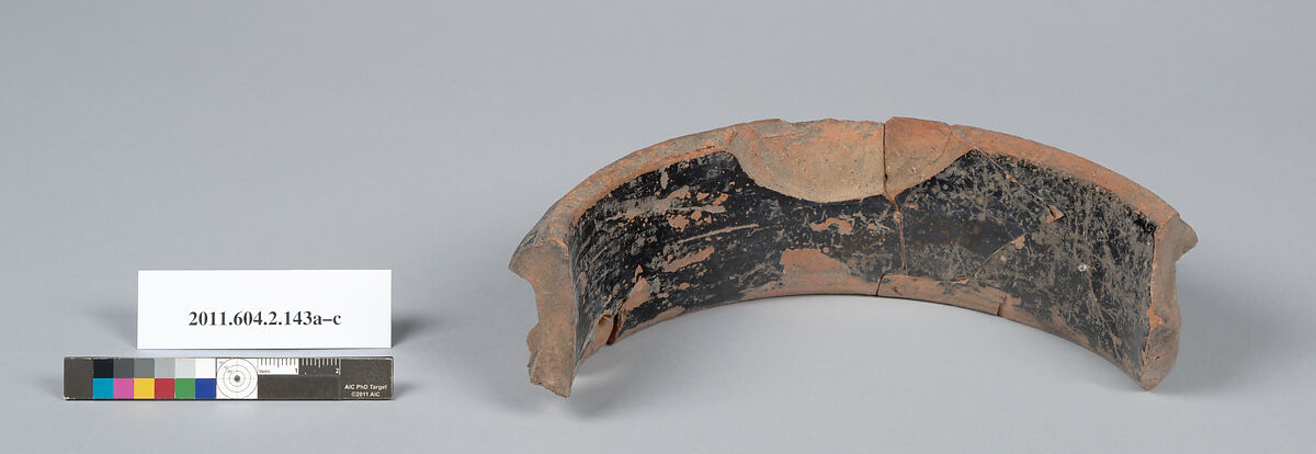 Terracotta fragments of a stamnos (jar), Terracotta, Greek, Attic