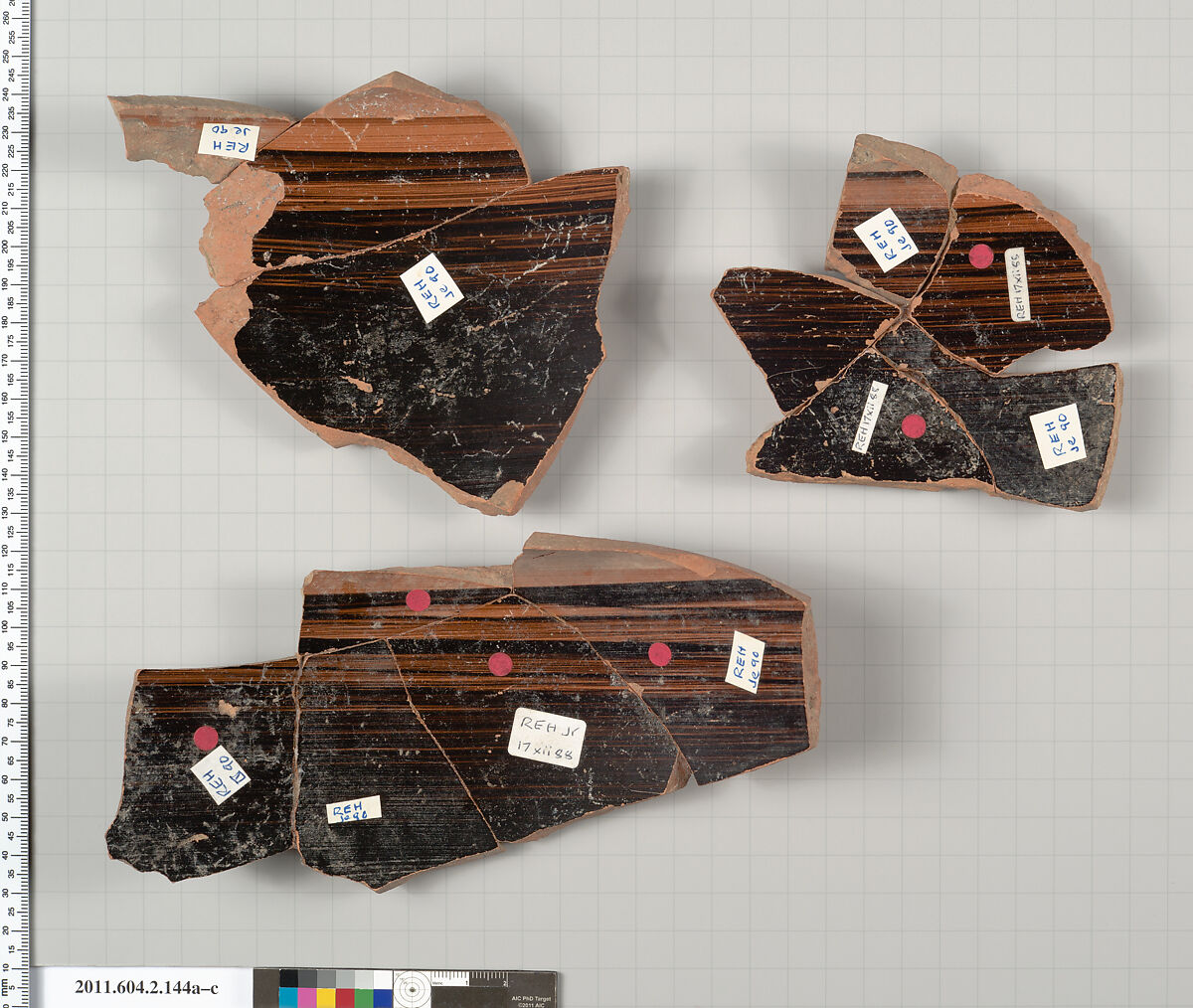 Terracotta fragments of a stamnos (jar), Terracotta, Greek, Attic