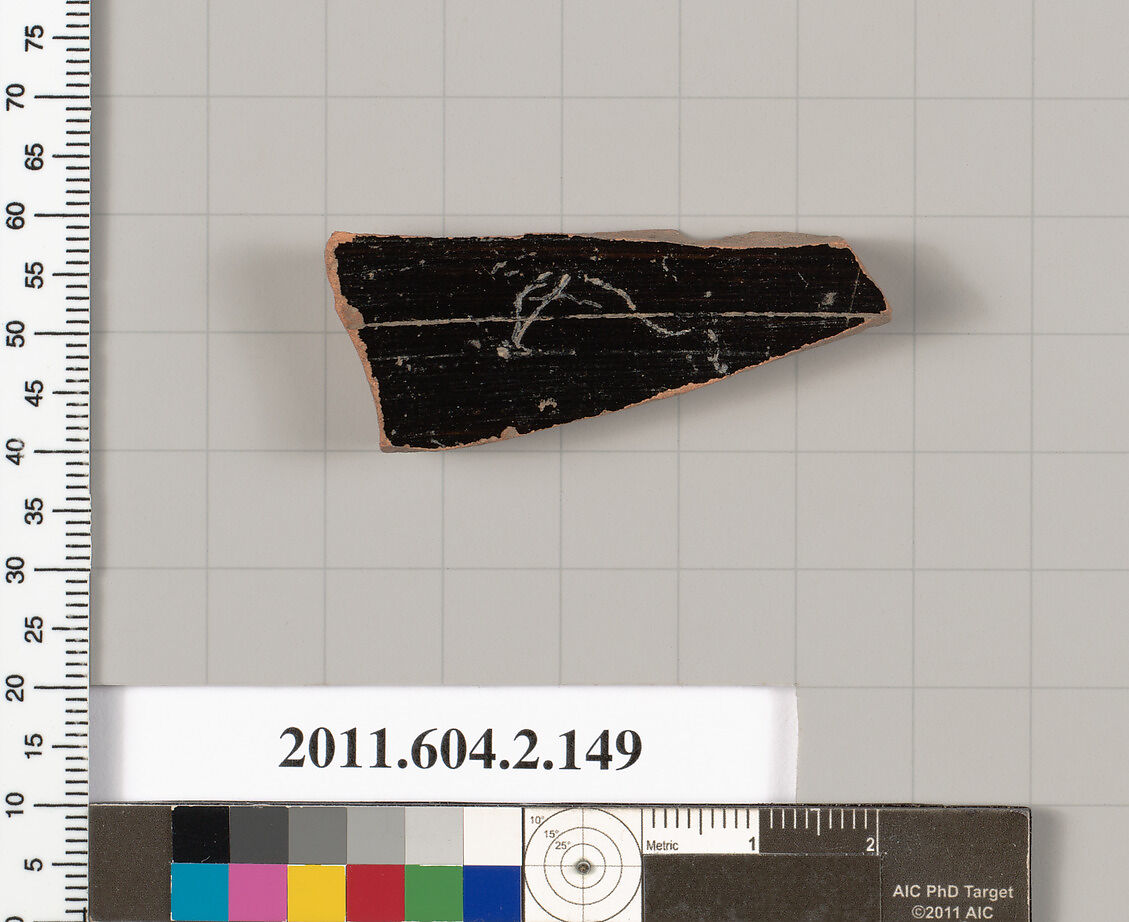 Terracotta fragment of a stamnos (jar), Terracotta, Greek, Attic