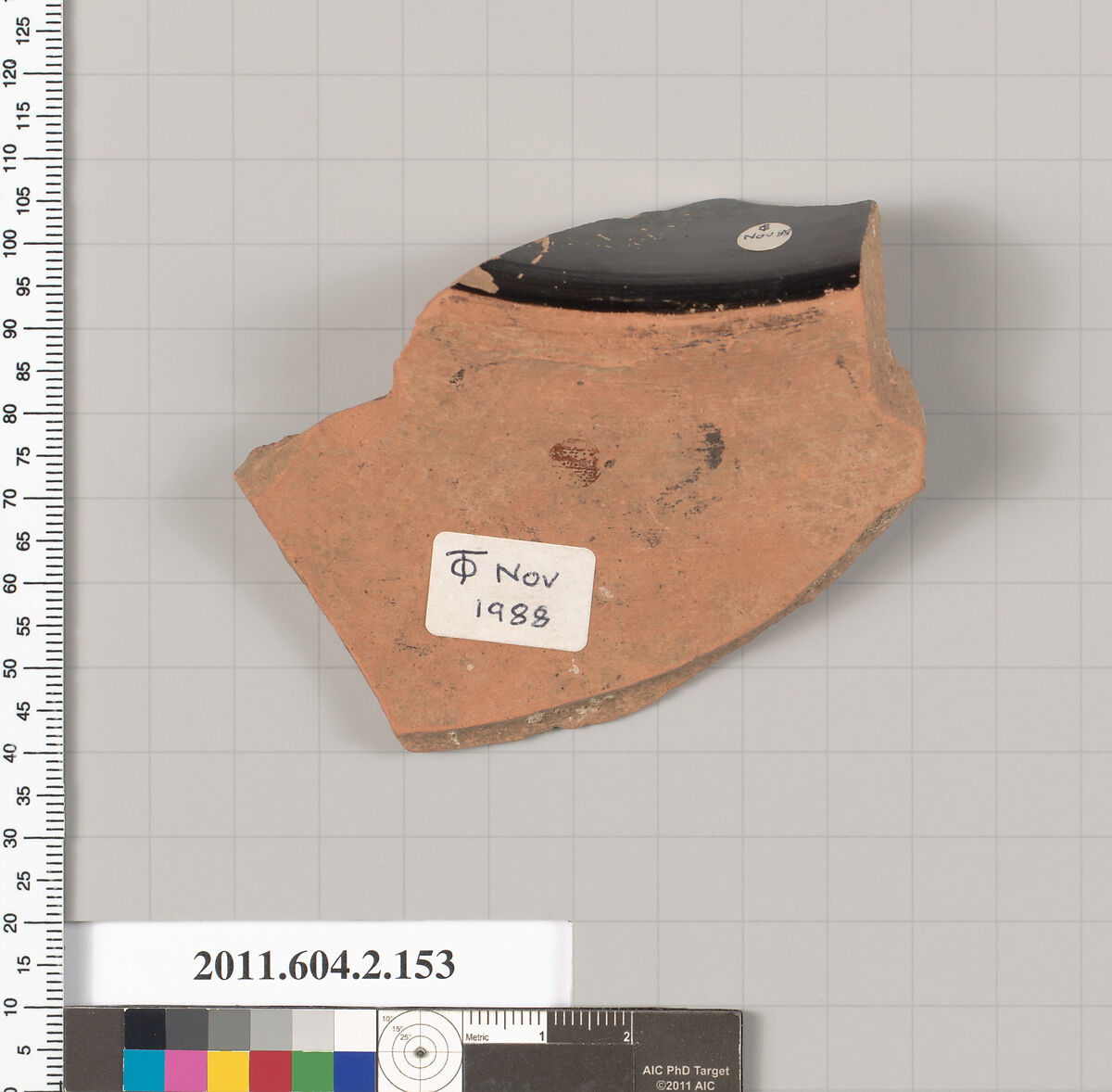 Terracotta fragment of a stamnos (jar), Terracotta, Greek, Attic