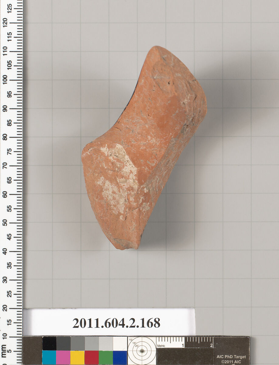 Terracotta fragment of a stamnos (jar), Terracotta, Greek, Attic