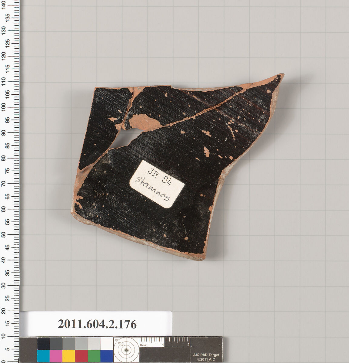 Terracotta fragment of a stamnos (jar), Terracotta, Greek, Attic
