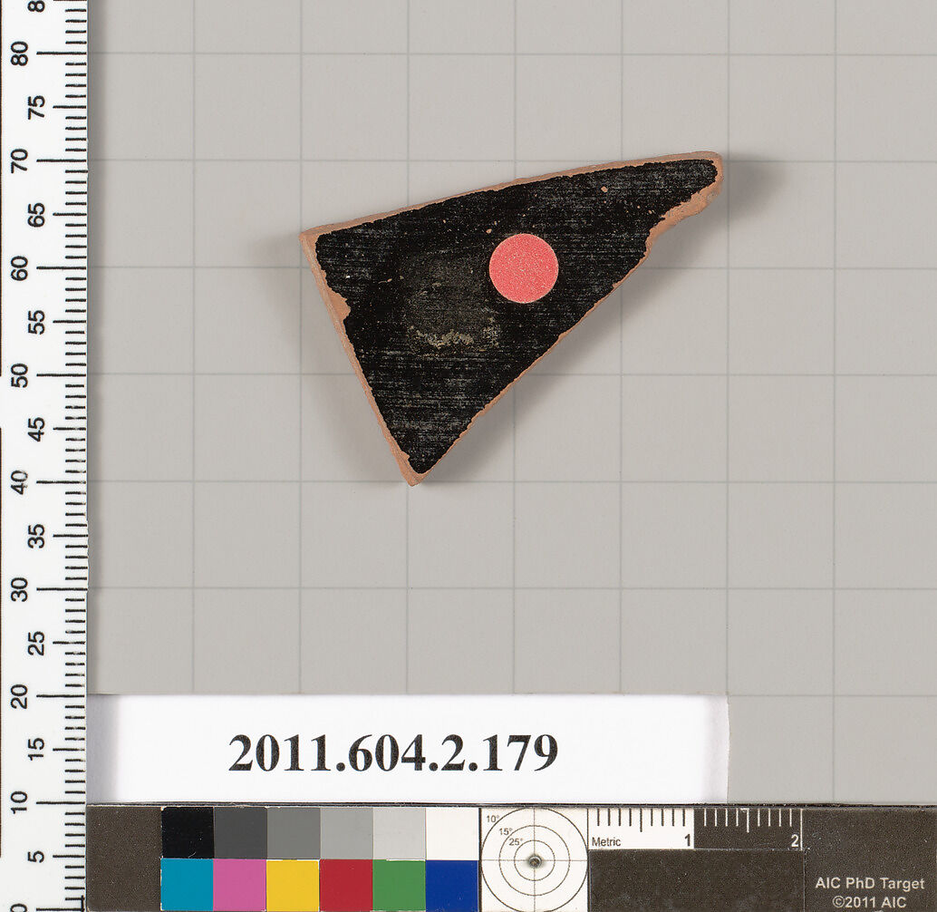 Terracotta fragment of a stamnos (jar), Terracotta, Greek, Attic