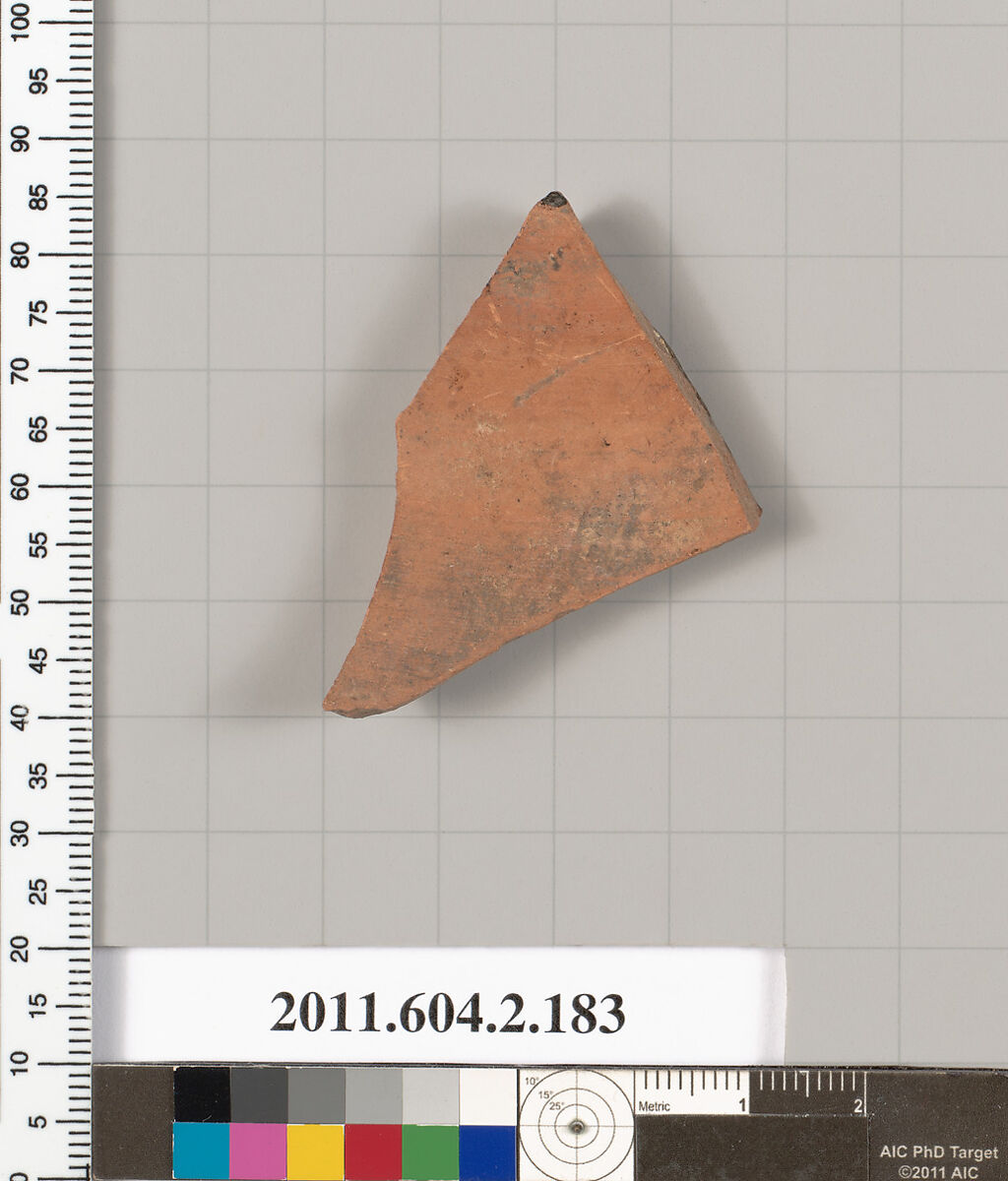 Terracotta fragment of a stamnos (jar), Terracotta, Greek, Attic