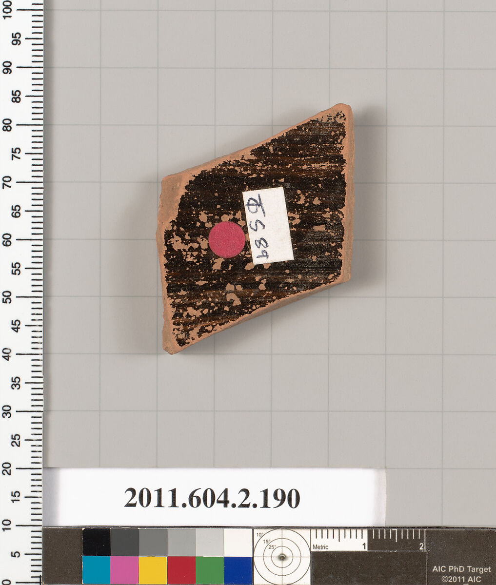 Terracotta fragment of a stamnos (jar), Terracotta, Greek, Attic