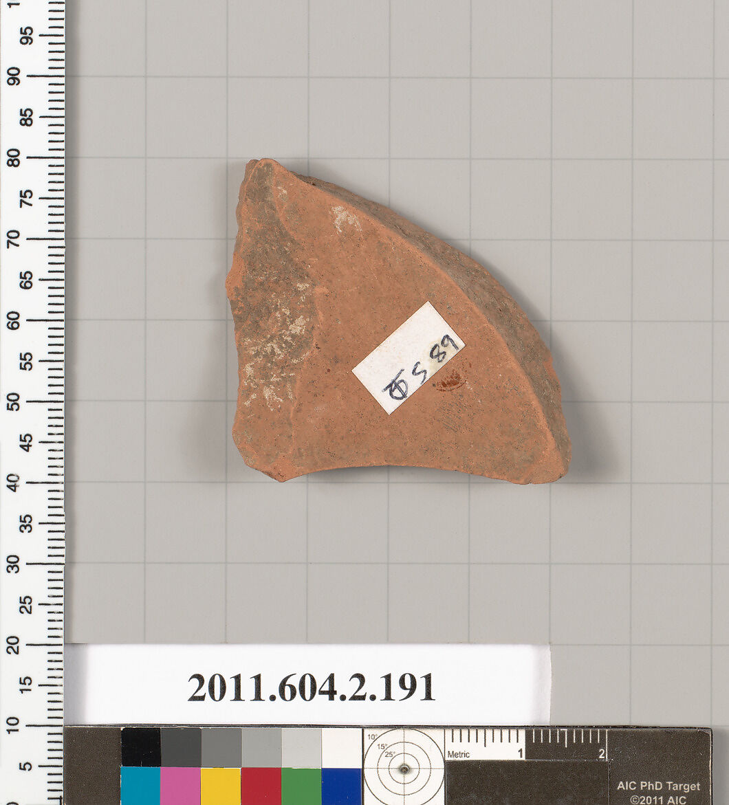 Terracotta fragment of a stamnos (jar), Terracotta, Greek, Attic