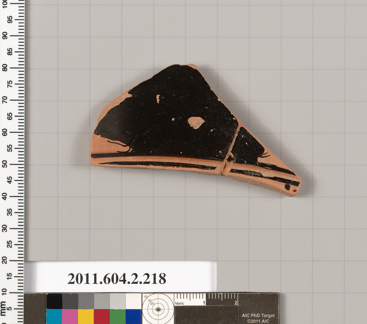 Terracotta fragment of a stamnos (jar), Terracotta, Greek, Attic 