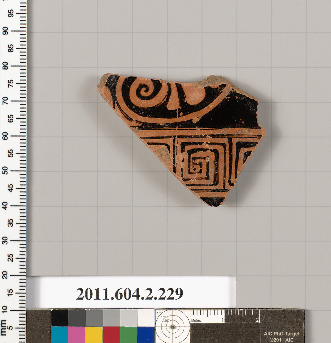 Terracotta fragment of a stamnos (jar), Terracotta, Greek, Attic 