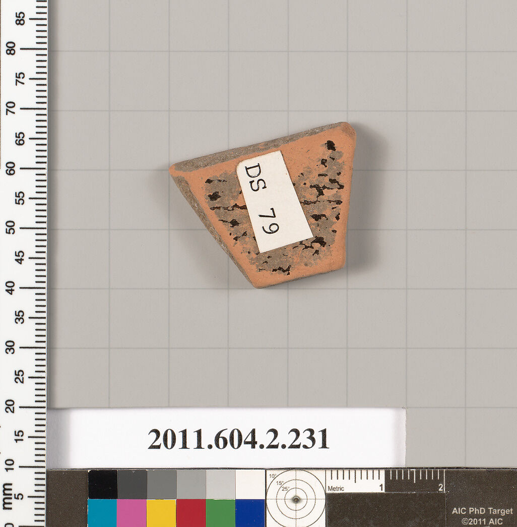 Terracotta fragment of a stamnos (jar), Terracotta, Greek, Attic