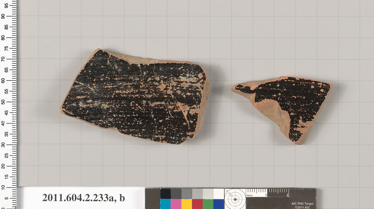 Terracotta fragments of stamnoi (jars), Terracotta, Greek, Attic