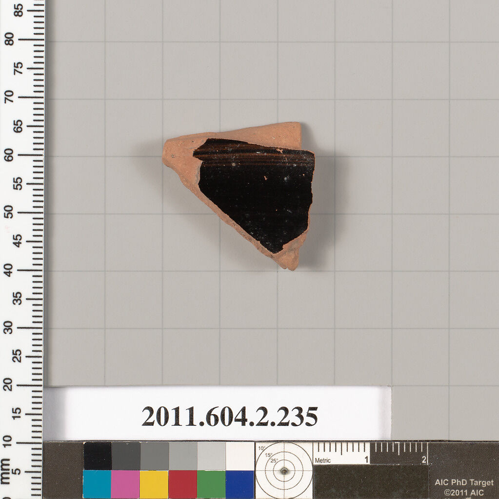 Terracotta fragment of a stamnos (jar), Terracotta, Greek, Attic
