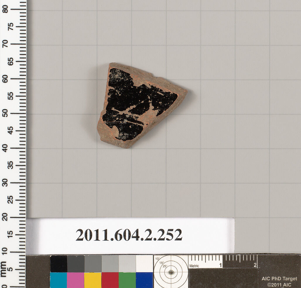 Terracotta fragment of a stamnos (jar), Terracotta, Greek, Attic