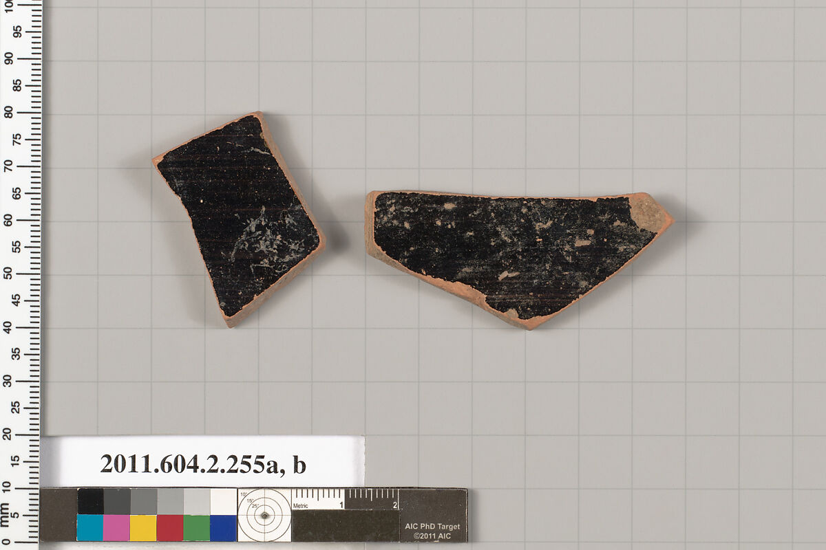Terracotta fragments of a stamnos (jar), Terracotta, Greek, Attic