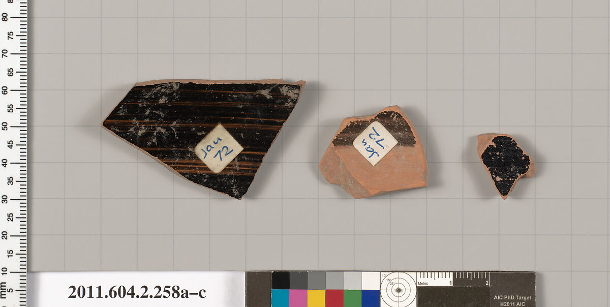 Terracotta fragments of stamnoi (jars), Terracotta, Greek, Attic