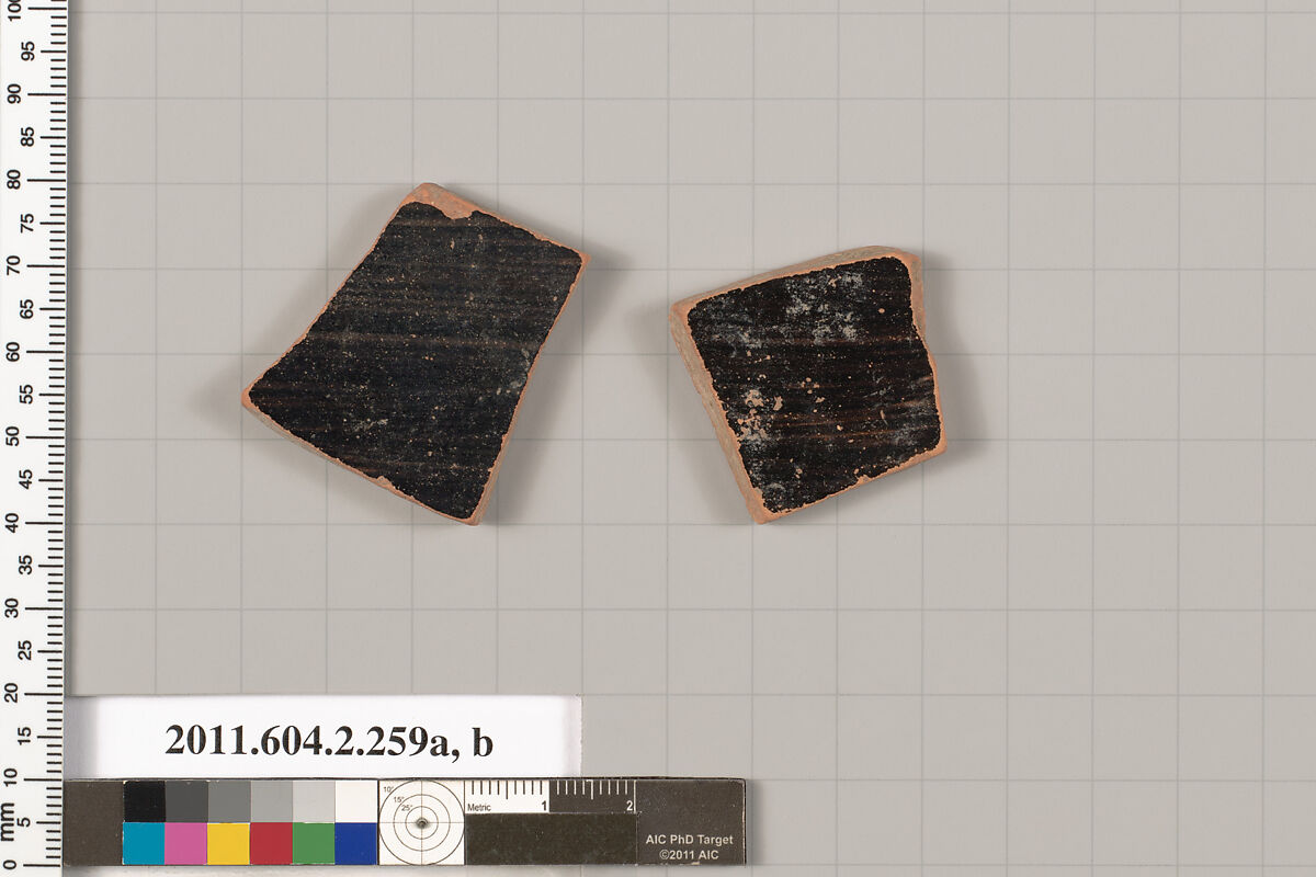 Terracotta fragments of a stamnos (jar), Terracotta, Greek, Attic