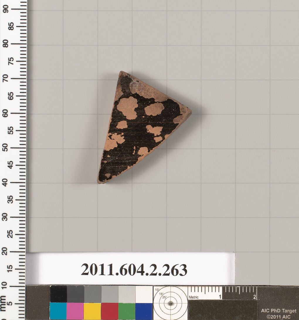 Terracotta fragment of a stamnos (jar), Terracotta, Greek, Attic