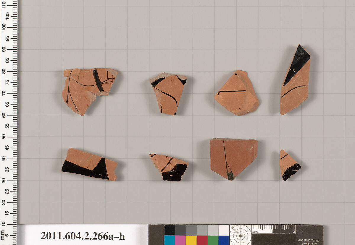 Terracotta fragments of stamnoi (jars), Terracotta, Greek, Attic 