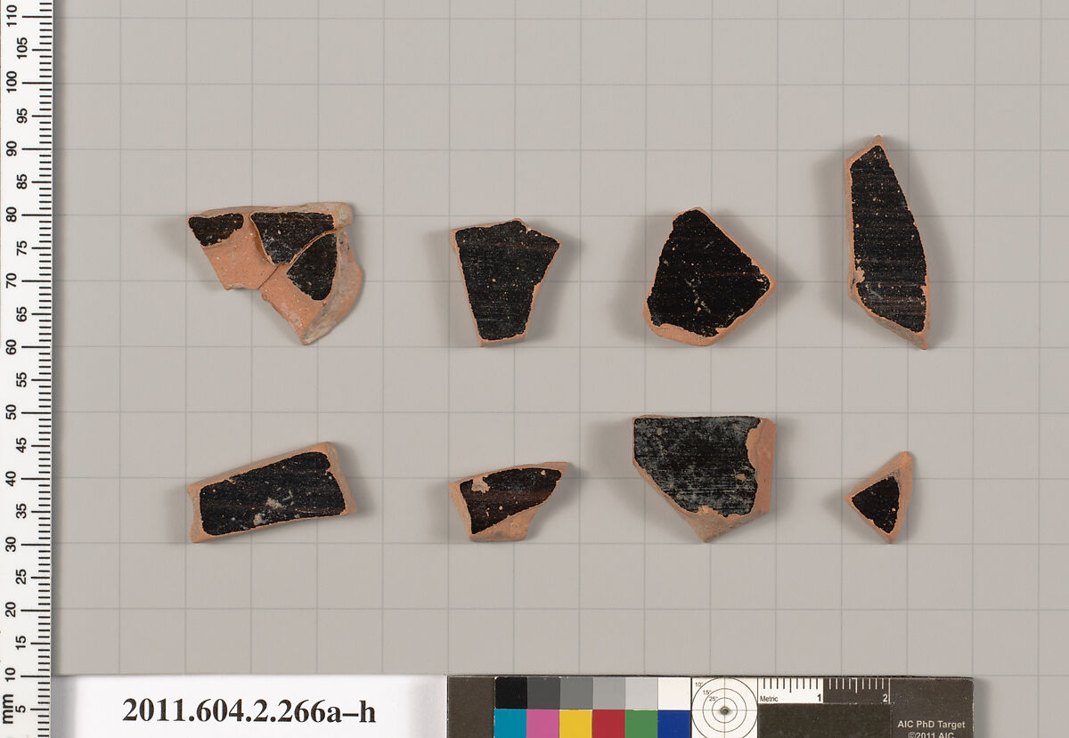 Terracotta fragments of stamnoi (jars), Terracotta, Greek, Attic