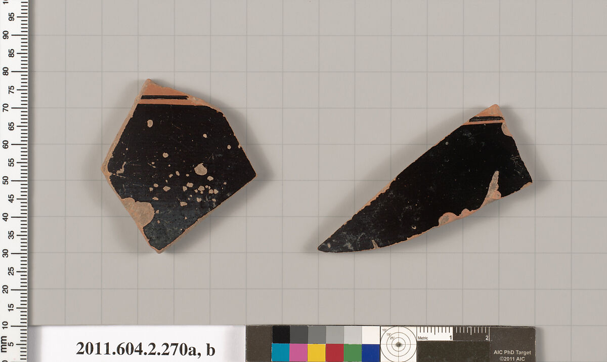 Terracotta fragments of stamnoi (jars), Terracotta, Greek, Attic 