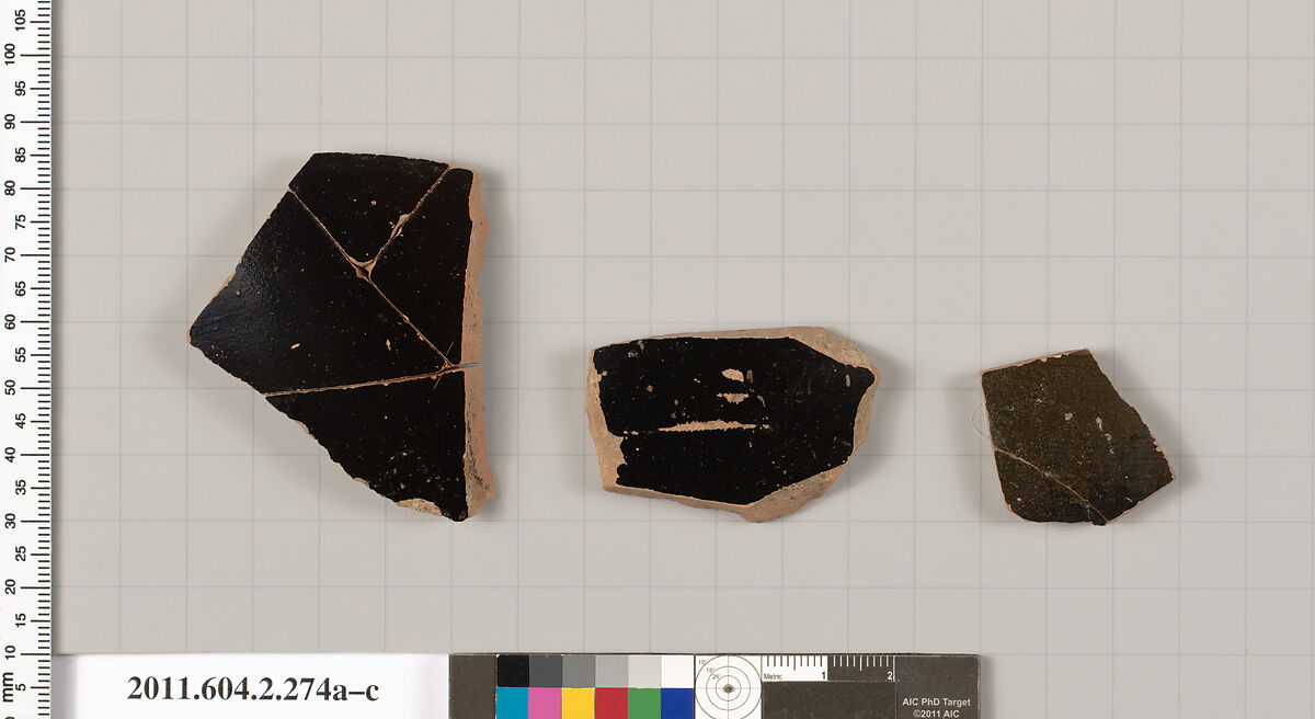 Terracotta fragments of stamnoi (jars), Terracotta, Greek, Attic 
