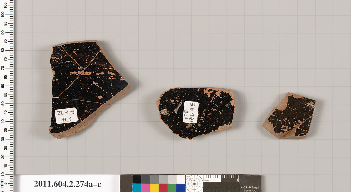 Terracotta fragments of stamnoi (jars), Terracotta, Greek, Attic