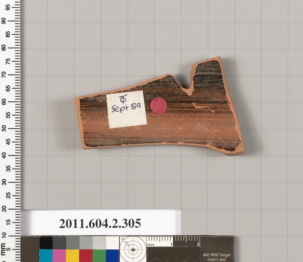 Terracotta fragment of a column-krater (bowl for mixing wine and water), Terracotta, Greek, Attic