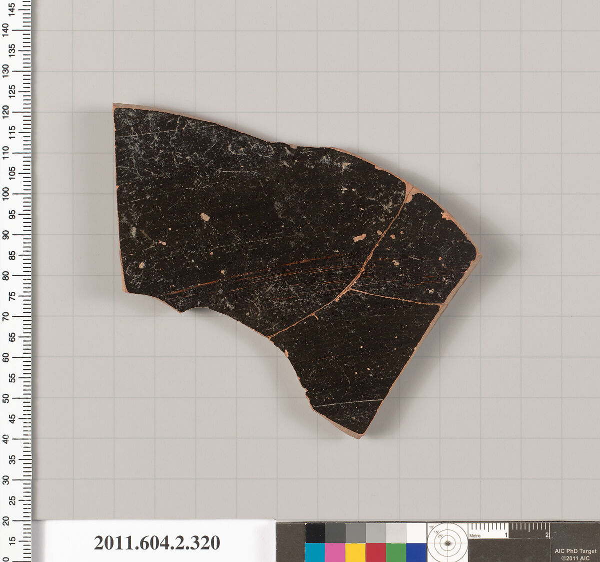 Terracotta fragment of a column-krater (bowl for mixing wine and water), Terracotta, Greek, Attic