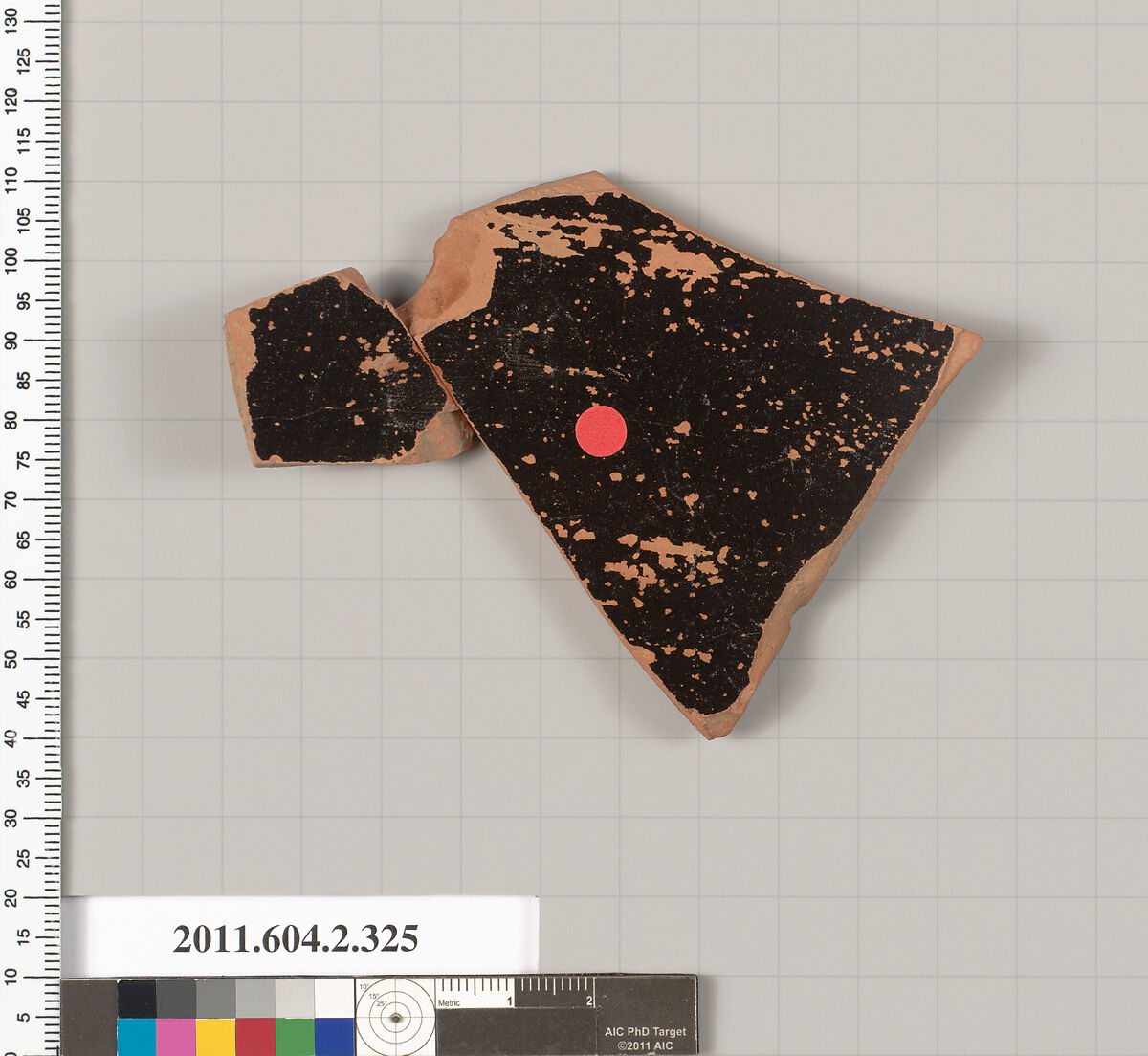 Terracotta fragment of a column-krater (bowl for mixing wine and water), Terracotta, Greek, Attic