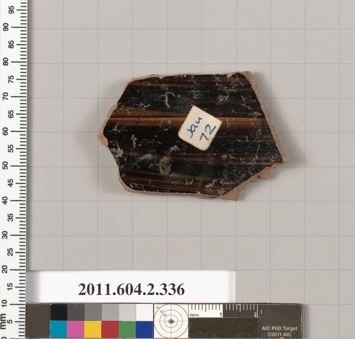 Terracotta fragment of a column-krater (bowl for mixing wine and water), Terracotta, Greek, Attic