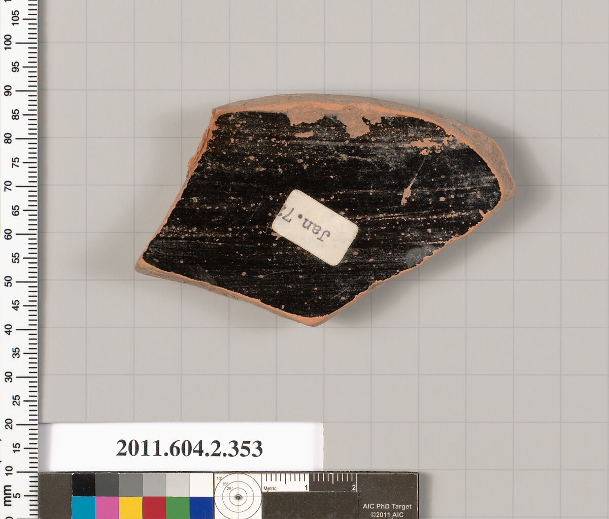 Terracotta fragment of a column-krater (bowl for mixing wine and water), Terracotta, Greek, Attic