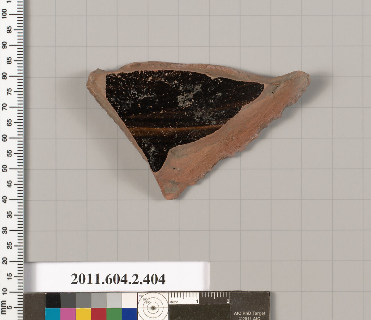 Terracotta fragment of a column-krater (bowl for mixing wine and water), Terracotta, Greek, Attic
