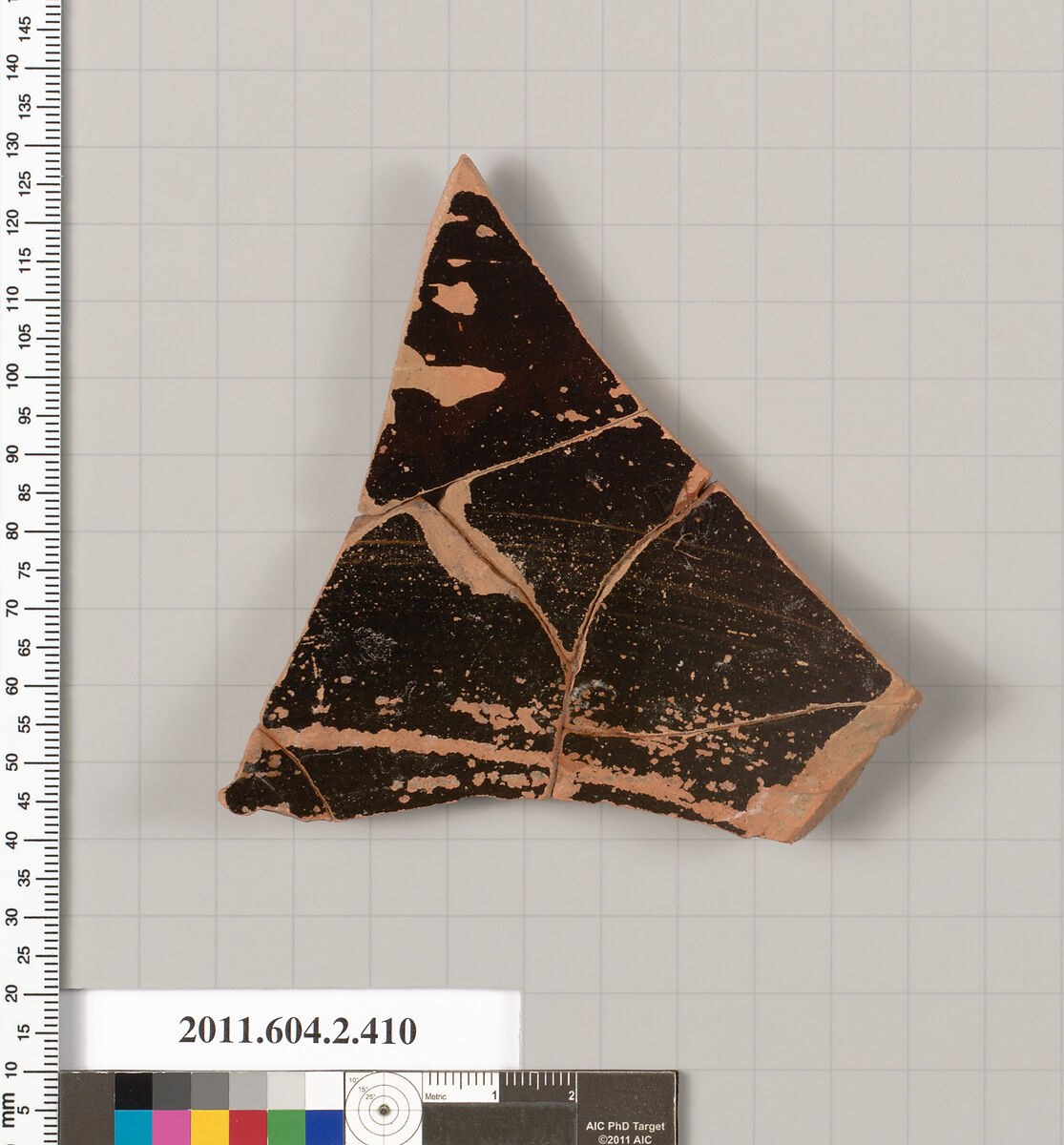 Terracotta fragment of a column-krater (bowl for mixing wine and water), Terracotta, Greek, Attic