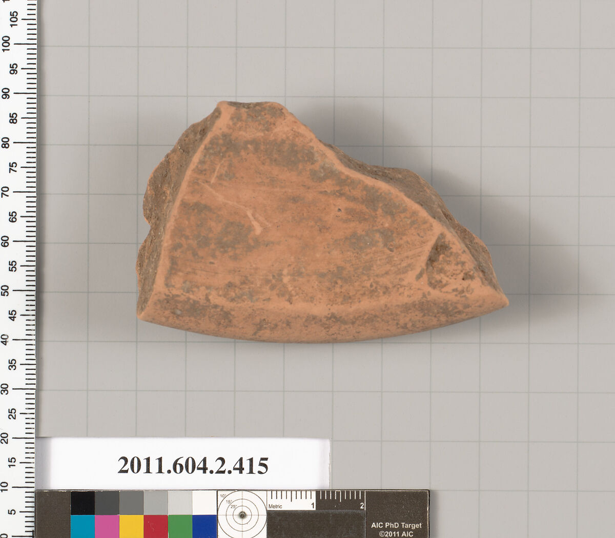 Terracotta fragment of a column-krater (bowl for mixing wine and water), Terracotta, Greek, Attic
