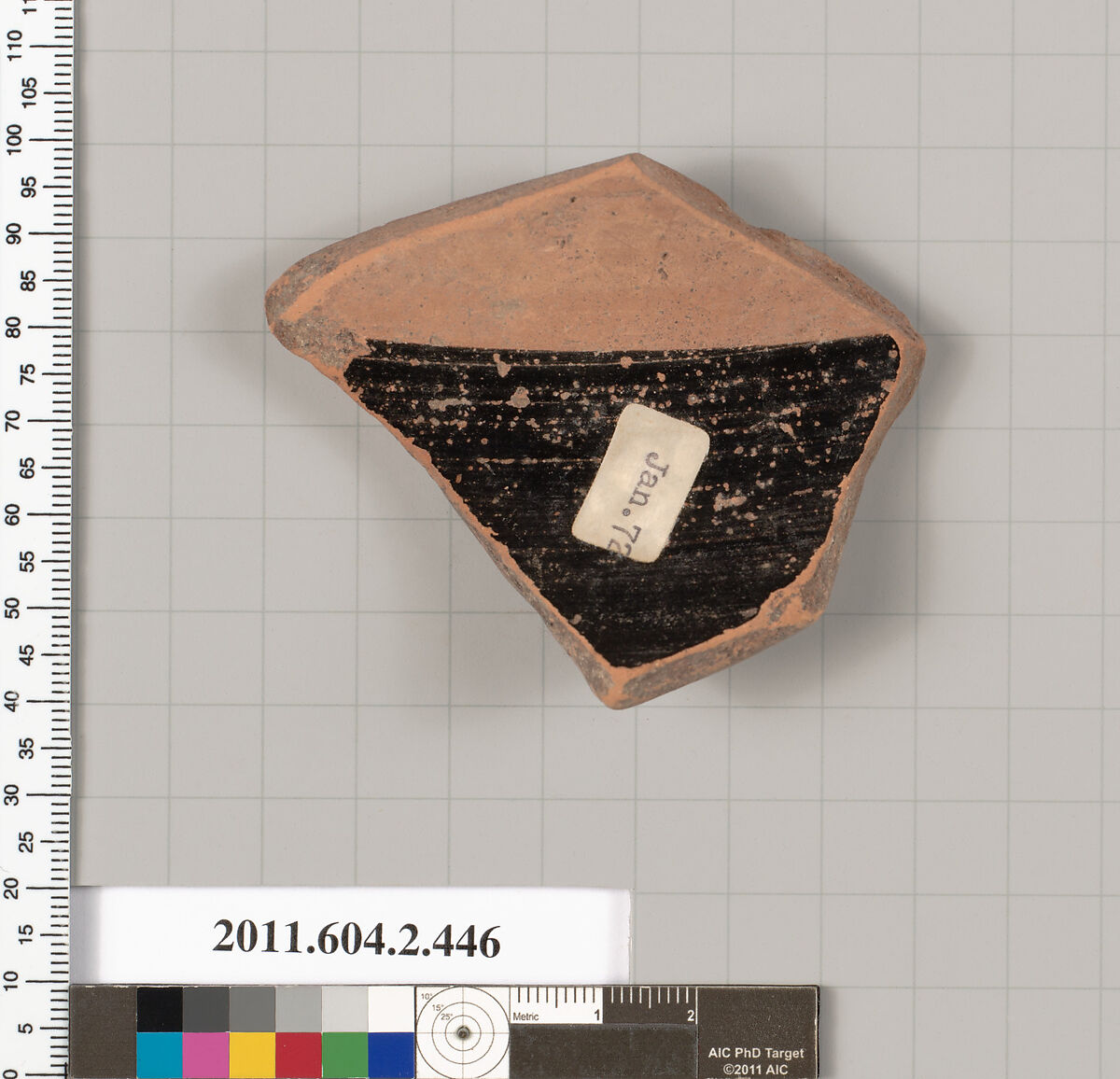 Terracotta fragment of a column-krater (bowl for mixing wine and water), Terracotta, Greek, Attic