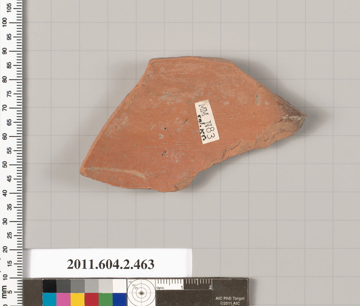 Terracotta fragment of a column-krater (bowl for mixing wine and water), Terracotta, Greek, Attic