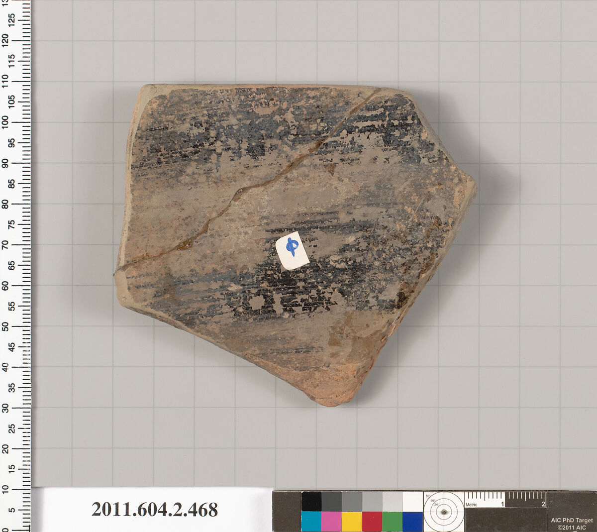 Terracotta fragment of a column-krater (bowl for mixing wine and water), Terracotta, Greek, Attic
