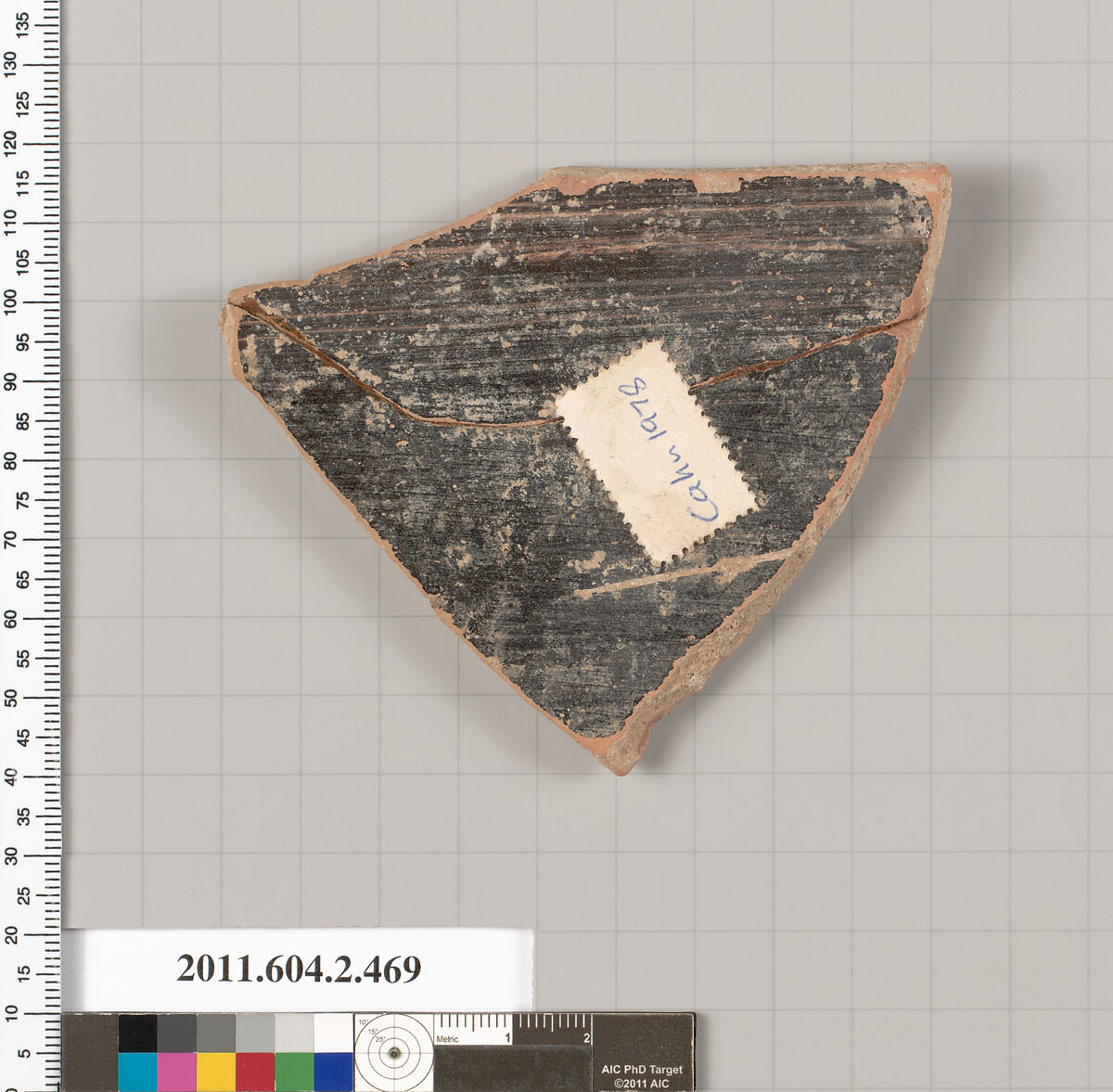 Terracotta fragment of a column-krater (bowl for mixing wine and water), Terracotta, Greek, Attic