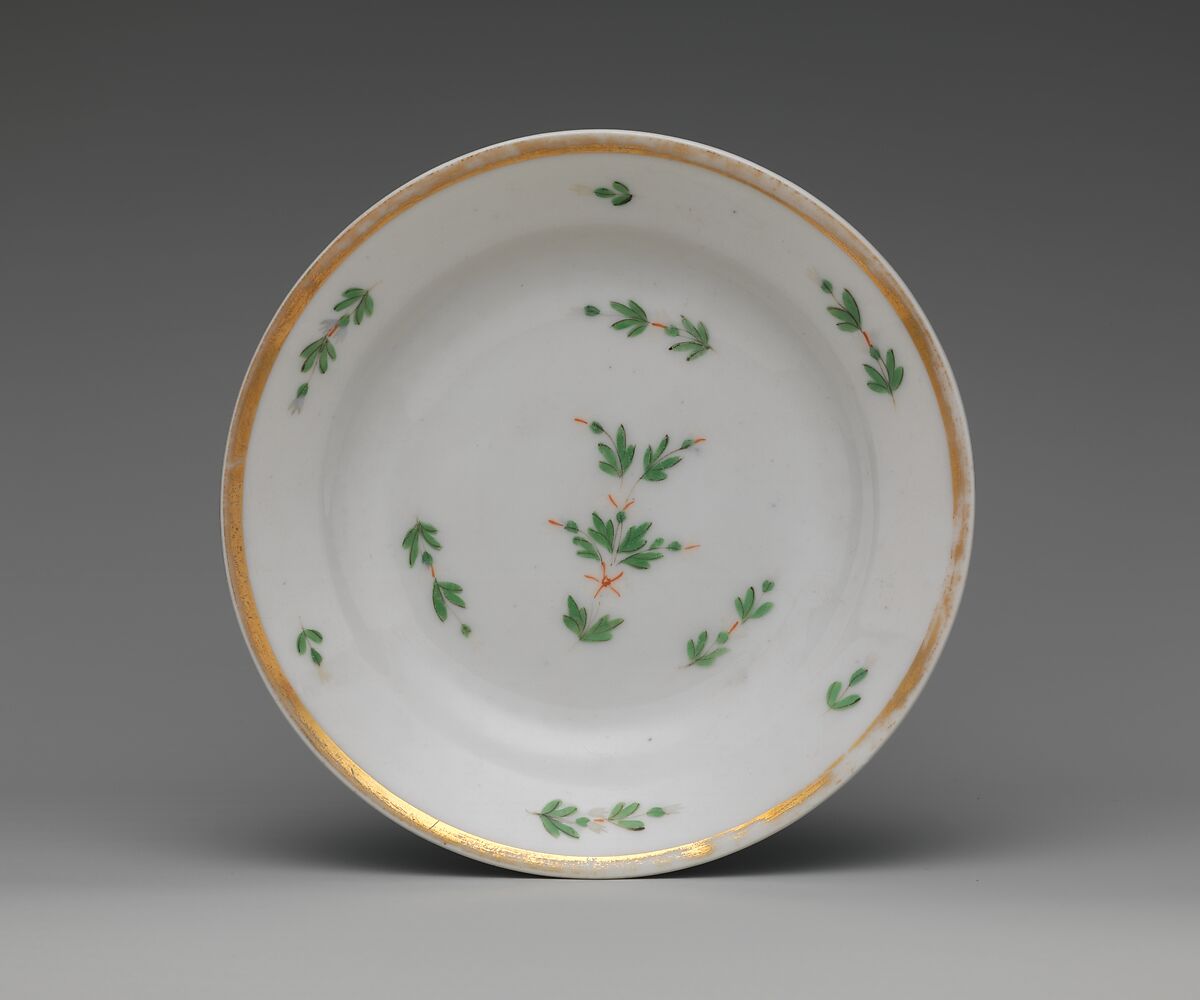 Saucer, Porcelain, French 