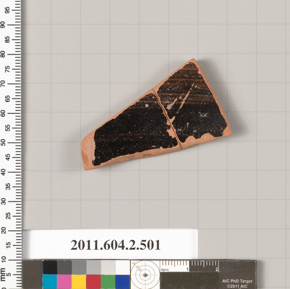 Terracotta fragment of a column-krater (bowl for mixing wine and water), Terracotta, Greek, Attic