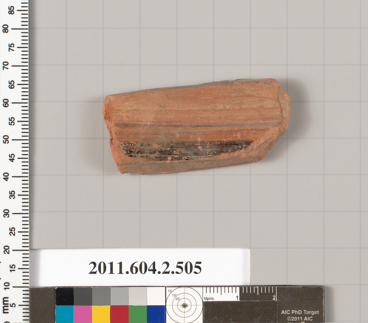 Terracotta fragment of a column-krater (bowl for mixing wine and water), Terracotta, Greek, Attic