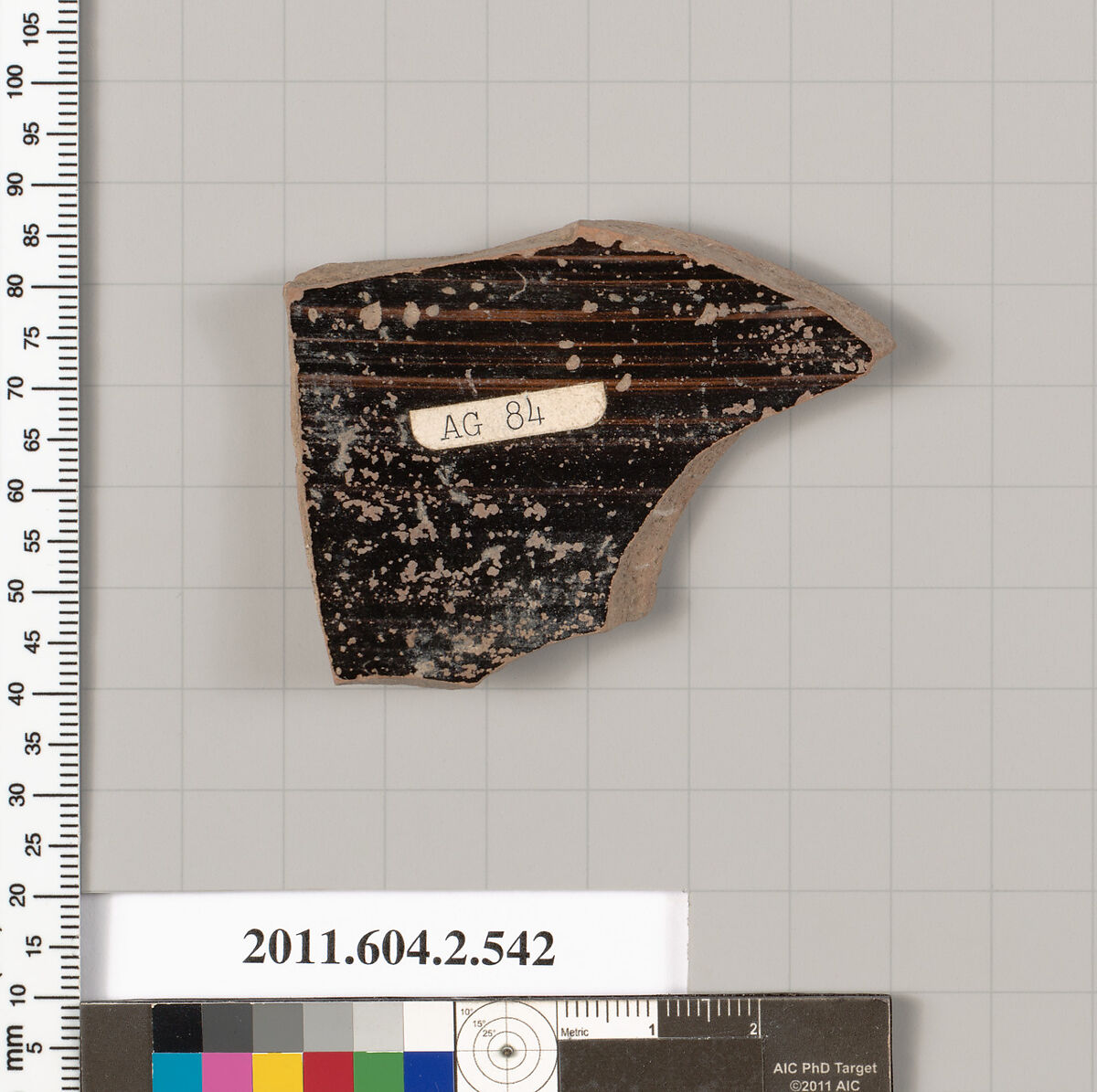 Terracotta fragment of a column-krater (bowl for mixing wine and water), Terracotta, Greek, Attic