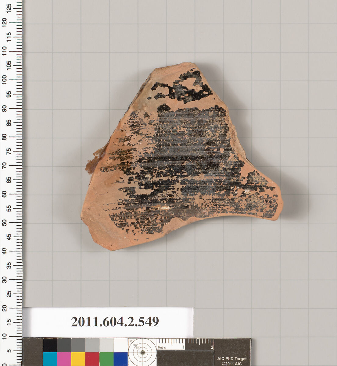 Terracotta fragment of a column-krater (bowl for mixing wine and water), Terracotta, Greek, Attic