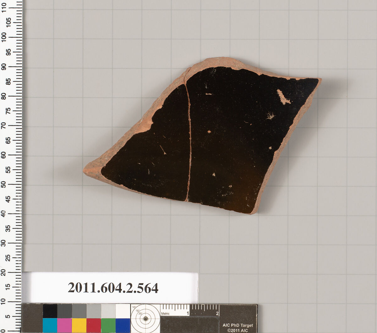 Terracotta fragment of a column-krater (bowl for mixing wine and water), Terracotta, Greek, Attic