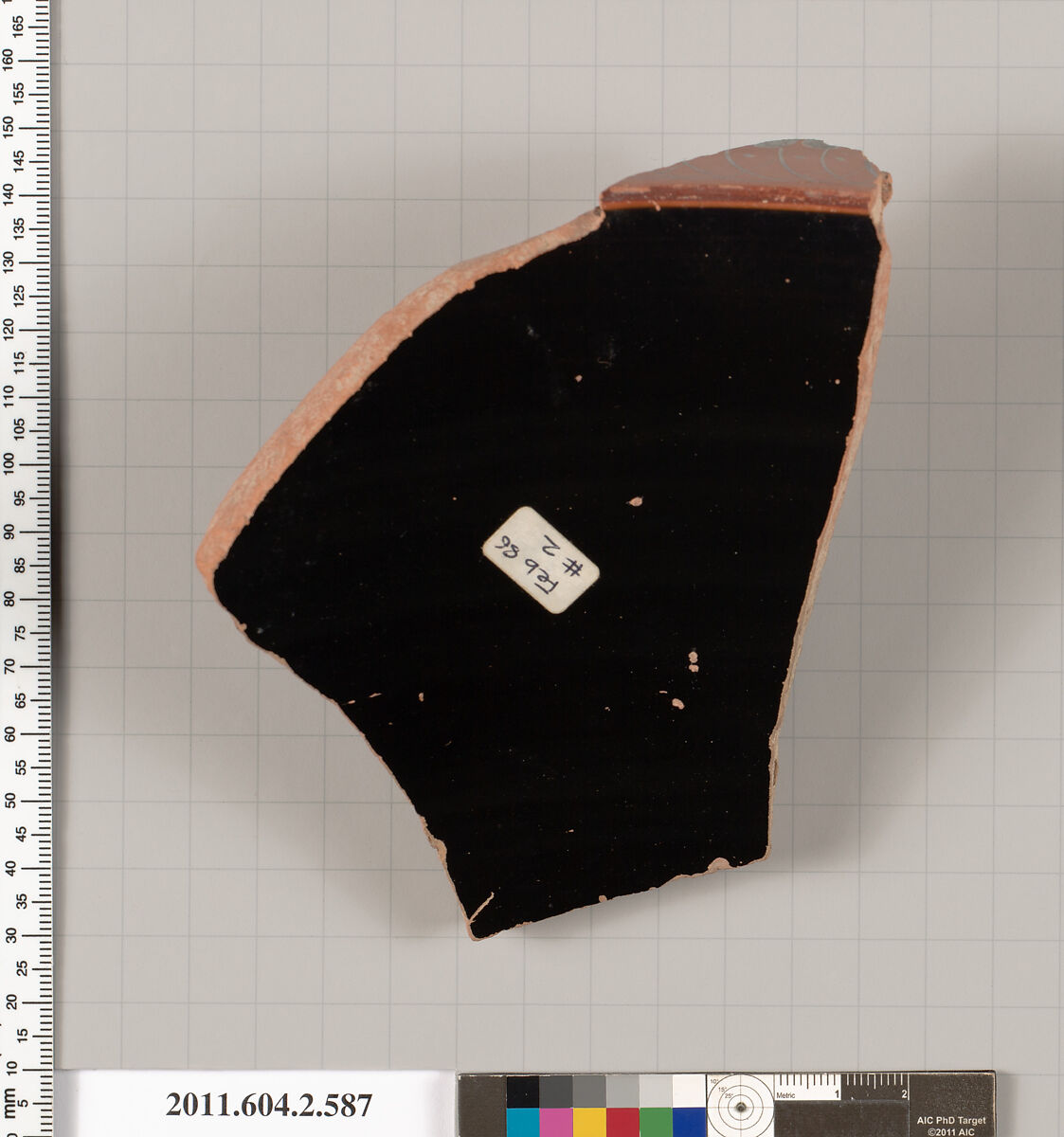 Terracotta fragment of a column-krater (bowl for mixing wine and water), Terracotta, Greek, Attic