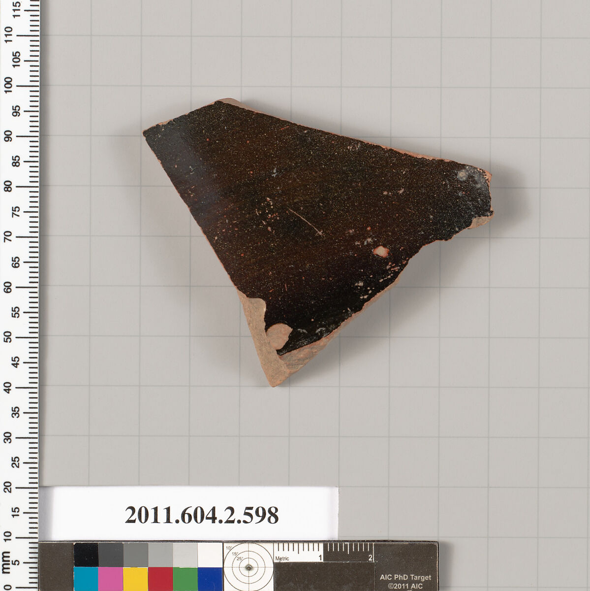 Terracotta fragment of a column-krater (bowl for mixing wine and water), Terracotta, Greek, Attic 