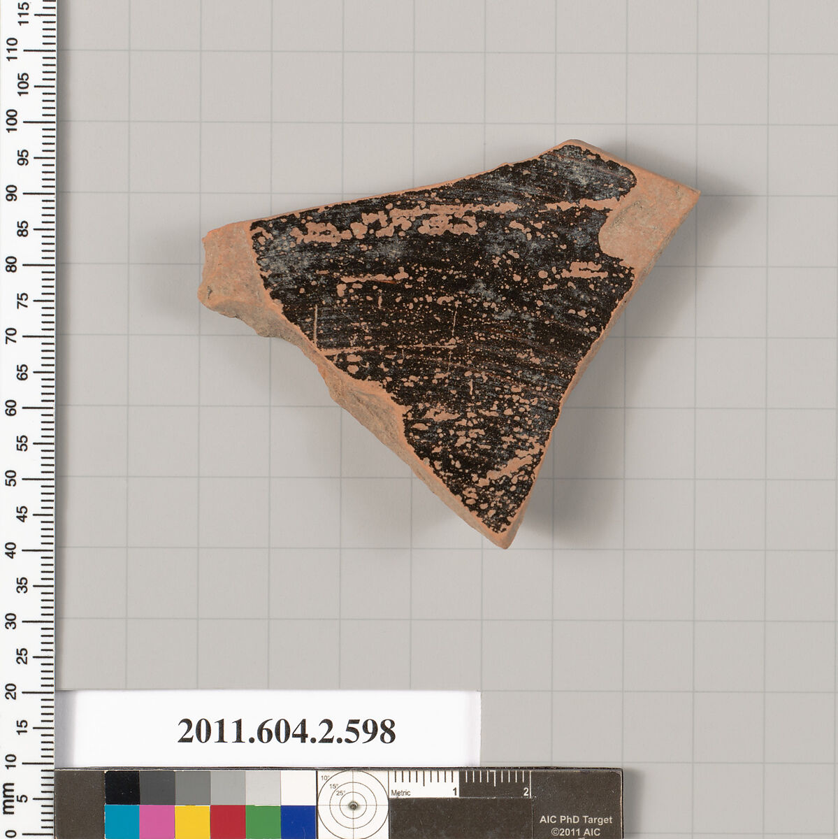 Terracotta fragment of a column-krater (bowl for mixing wine and water), Terracotta, Greek, Attic